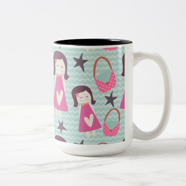 Caneca De Café Em Dois Tons Meninas e bolsas (Direita)