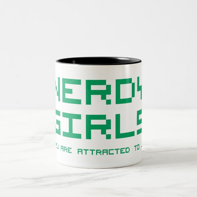Caneca De Café Em Dois Tons Meninas Nerdy 2 (Centro)