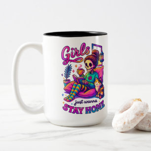Caneca De Café Em Dois Tons Meninas Só Querem...