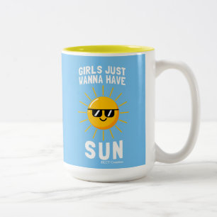Caneca De Café Em Dois Tons Meninas Só Querem Ter Sol