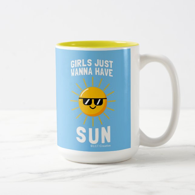 Caneca De Café Em Dois Tons Meninas Só Querem Ter Sol (Direita)