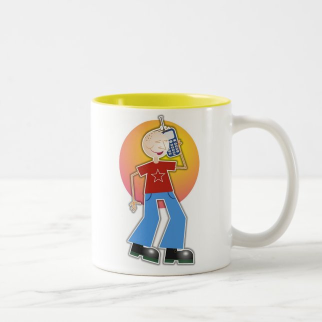 Caneca De Café Em Dois Tons Menino móvel (Direita)