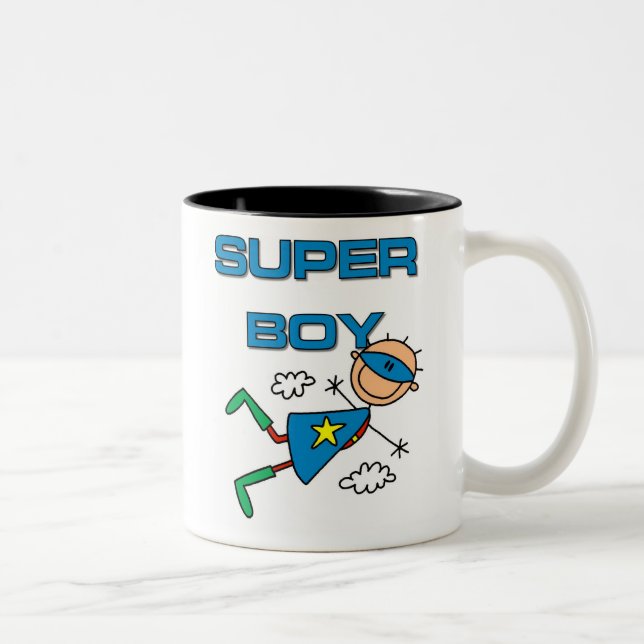 Caneca De Café Em Dois Tons Menino super (Direita)