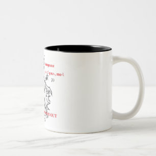 Caneca De Café Em Dois Tons Menopausa Aquecendo Mug