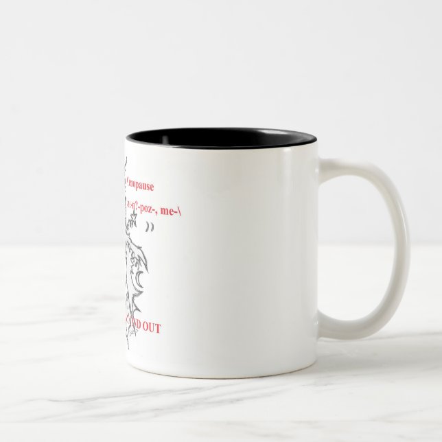 Caneca De Café Em Dois Tons Menopausa Aquecendo Mug (Direita)