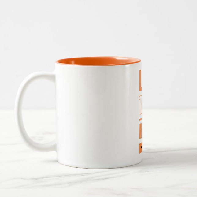 Caneca De Café Em Dois Tons menos conversa, mais ação (Esquerda)