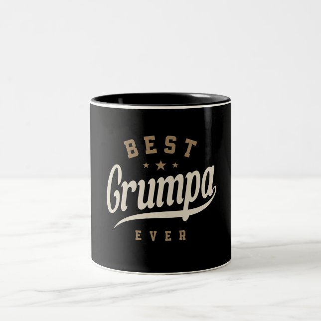 Caneca De Café Em Dois Tons Mens Best Grumpa Eternamente Engraçado Avô (Centro)