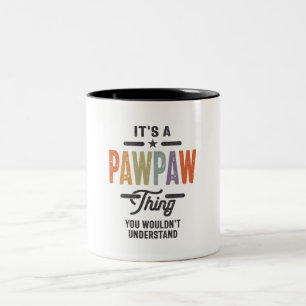 Caneca De Café Em Dois Tons Mens é um Pawpaw que é engraçado, vovô Pai