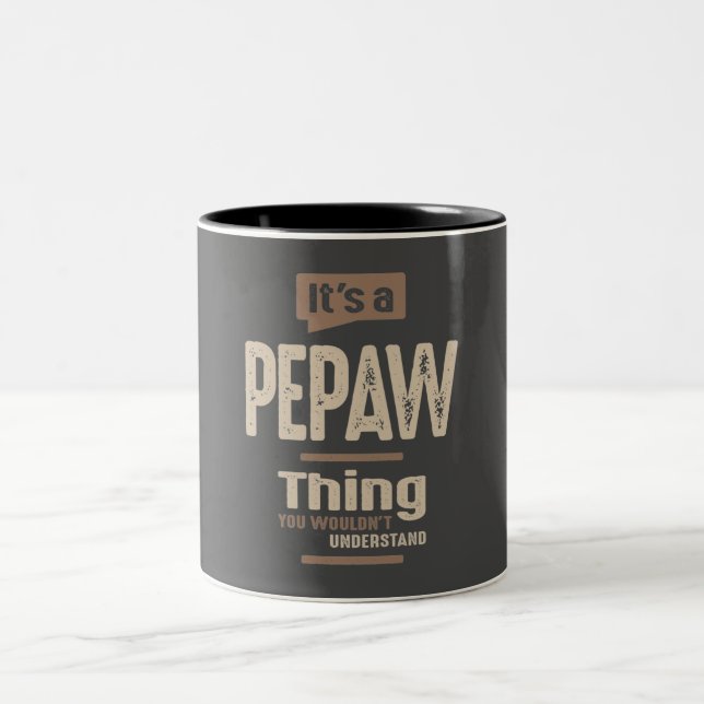 Caneca De Café Em Dois Tons Mens é um Pepaw Coisa Engraçado Vovô Pai (Centro)