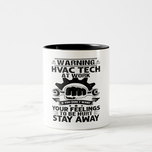 Caneca De Café Em Dois Tons Mens Hvac Technician Cooling Professional Hvac Tec (Centro)