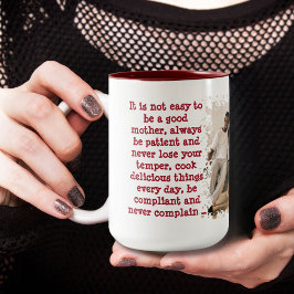 Caneca De Café Em Dois Tons Mensagem engraçada de Dia de as mães de Crianças