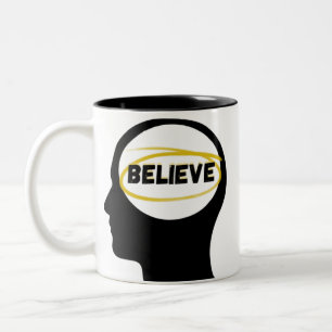 Caneca De Café Em Dois Tons Mentalidade de Fé