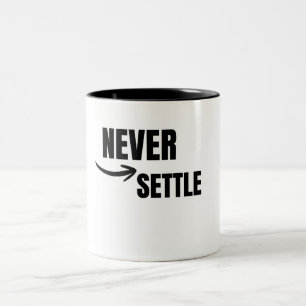 Caneca De Café Em Dois Tons Mentalidade de Sucesso Motivacional Nunca Se Conte