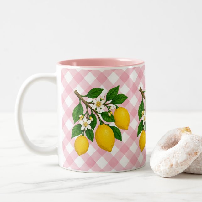 Caneca De Café Em Dois Tons Menton Lemon Two-Tone Mug (Com Donut)