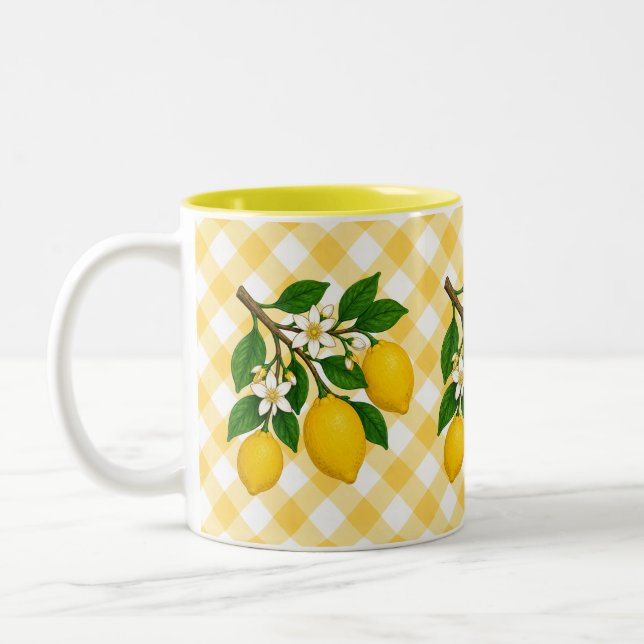 Caneca De Café Em Dois Tons Menton Lemon Two-Tone Mug (Esquerda)