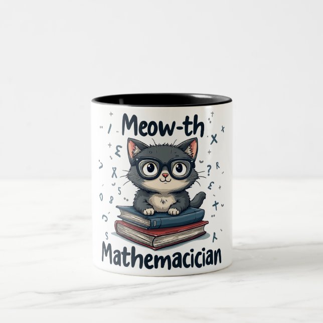 Caneca De Café Em Dois Tons Meow-th Mathematician (Centro)