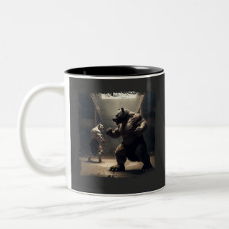 Caneca De Café Em Dois Tons Mercado do Urso Bull Vs no Dojo