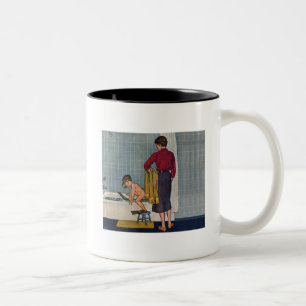 Caneca De Café Em Dois Tons Mergulhador na cuba