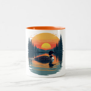 Caneca De Café Em Dois Tons Mergulhão-Cri-Cri Engraçado – Observador de Pássar