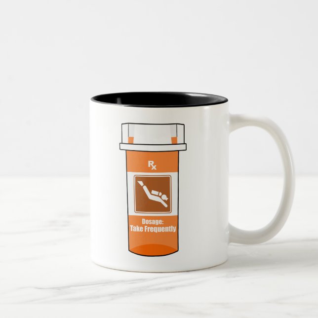 Caneca De Café Em Dois Tons Mergulho Autônomo é Minha Droga (Direita)