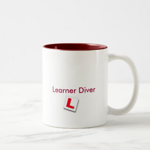 Caneca De Café Em Dois Tons MERGULHO do PRINCIPIANTES - personalizado