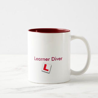 Caneca De Café Em Dois Tons MERGULHO do PRINCIPIANTES - personalizado