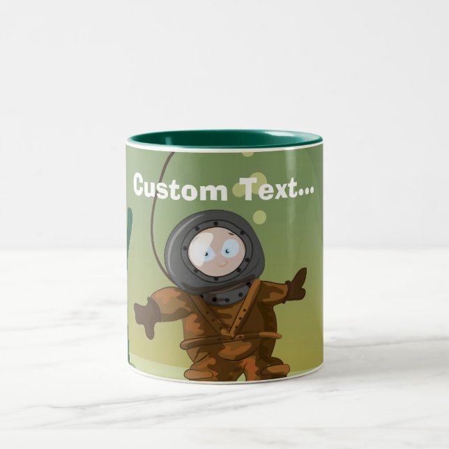 Caneca De Café Em Dois Tons Mergulho no Mar Profundo (Centro)