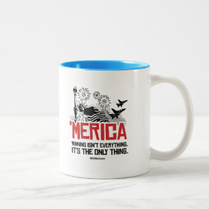Caneca De Café Em Dois Tons Merica - Ganhar não é tudo
