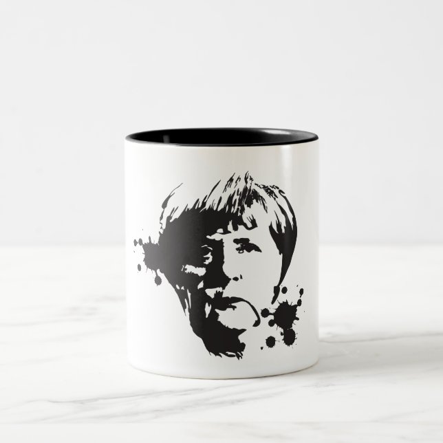 Caneca De Café Em Dois Tons Merkel louco (Centro)