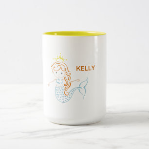 Caneca De Café Em Dois Tons Mermaid Fairy