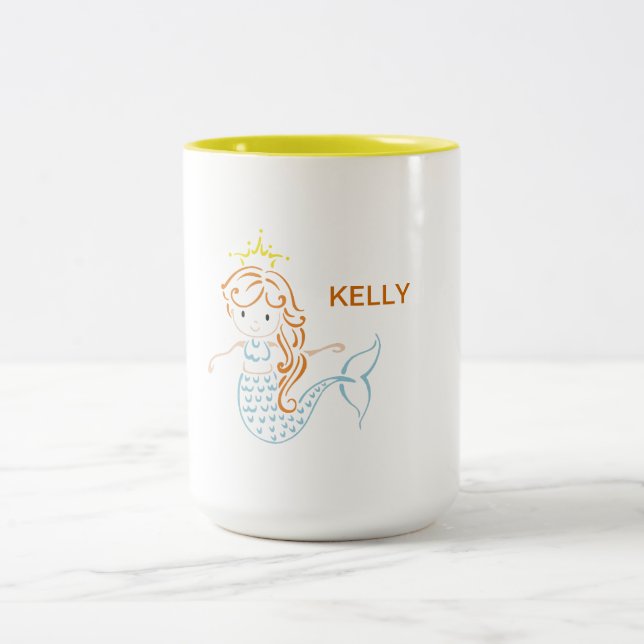 Caneca De Café Em Dois Tons Mermaid Fairy (Centro)