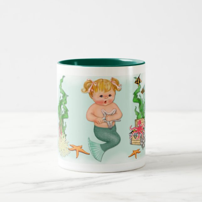 Caneca De Café Em Dois Tons Mermaid Girl (Centro)