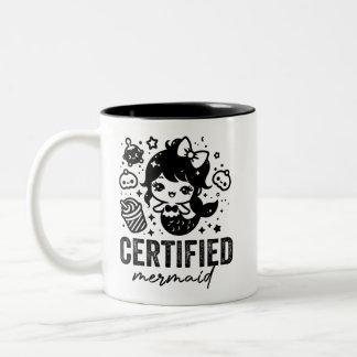 Caneca De Café Em Dois Tons Mermaid Ocean Certified Mermaid Sea Mug