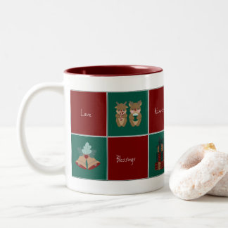 Caneca De Café Em Dois Tons Merry & Bright Christmas Coffee Mug