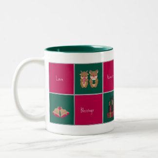 Caneca De Café Em Dois Tons Merry & Bright Christmas Coffee Mug