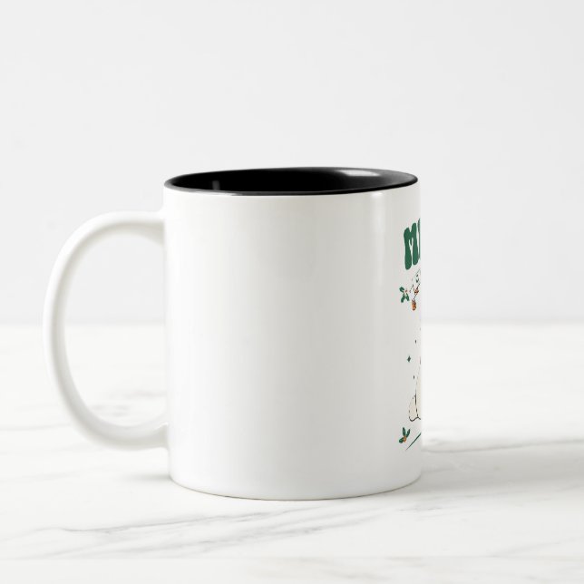 Caneca De Café Em Dois Tons merry christmas (Esquerda)