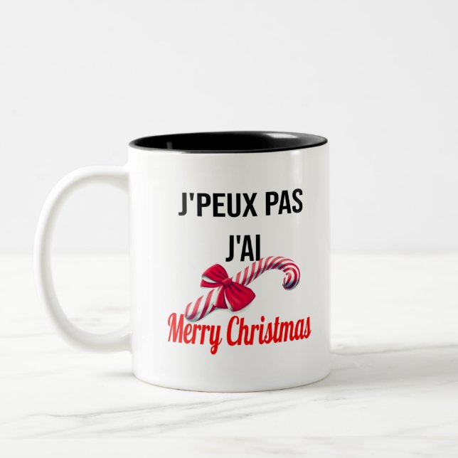 Caneca De Café Em Dois Tons Merry Christmas (Esquerda)