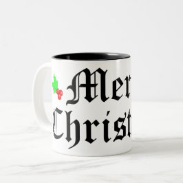 Caneca De Café Em Dois Tons Merry Christmas Holiday Mug
