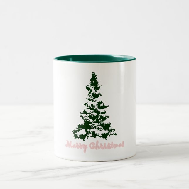 Caneca De Café Em Dois Tons Merry christmas mug (Centro)