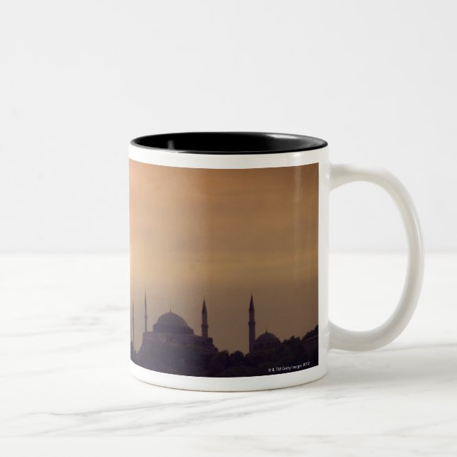 Caneca De Café Em Dois Tons Mesquita azul e Hagia Sophia Turquia, Istambul (Direita)