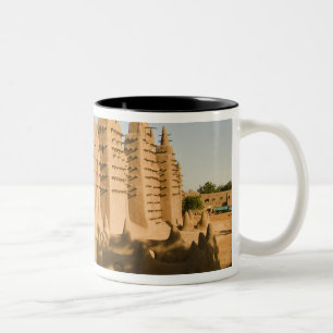 Caneca De Café Em Dois Tons Mesquita em Djenne, um exemplo clássico de