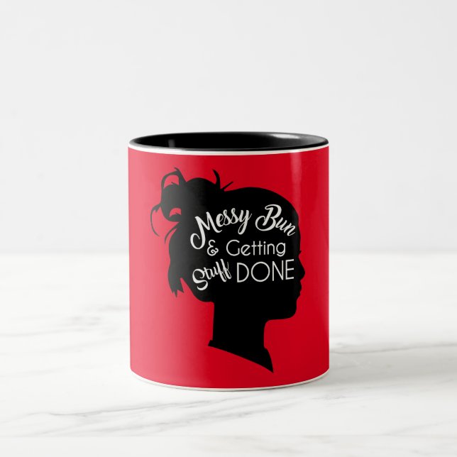 Caneca De Café Em Dois Tons Messy Bun 11 oz - Mug de dois tons (Centro)