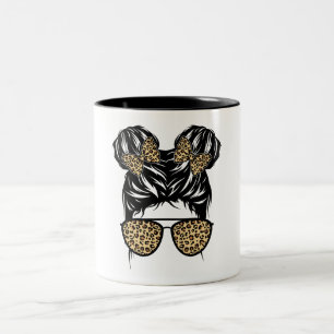 Caneca De Café Em Dois Tons Messy Bun Classic Mug