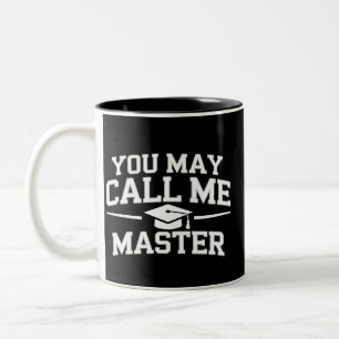 Caneca De Café Em Dois Tons Mestrado Engraçado MBA Educação Graduação