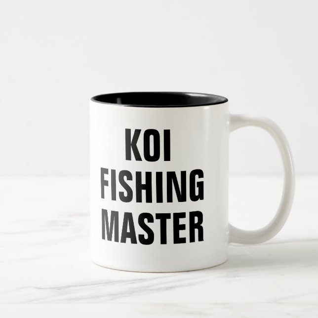 Caneca De Café Em Dois Tons Mestre da Pesca de Koi (Direita)