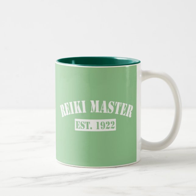 Caneca De Café Em Dois Tons Mestre de Reiki (Direita)