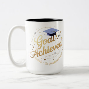 Caneca De Café Em Dois Tons Meta Atingida Journey Mug