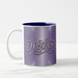 Caneca De Café Em Dois Tons Metallic Silver Mother Purple Mug