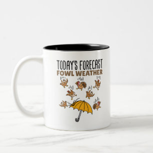 Caneca De Café Em Dois Tons Meteorologia A Previsão De Hoje Em Dia Passa O Te