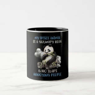 Caneca De Café Em Dois Tons Meu Animal Espírito É Um Urso Engraçado
